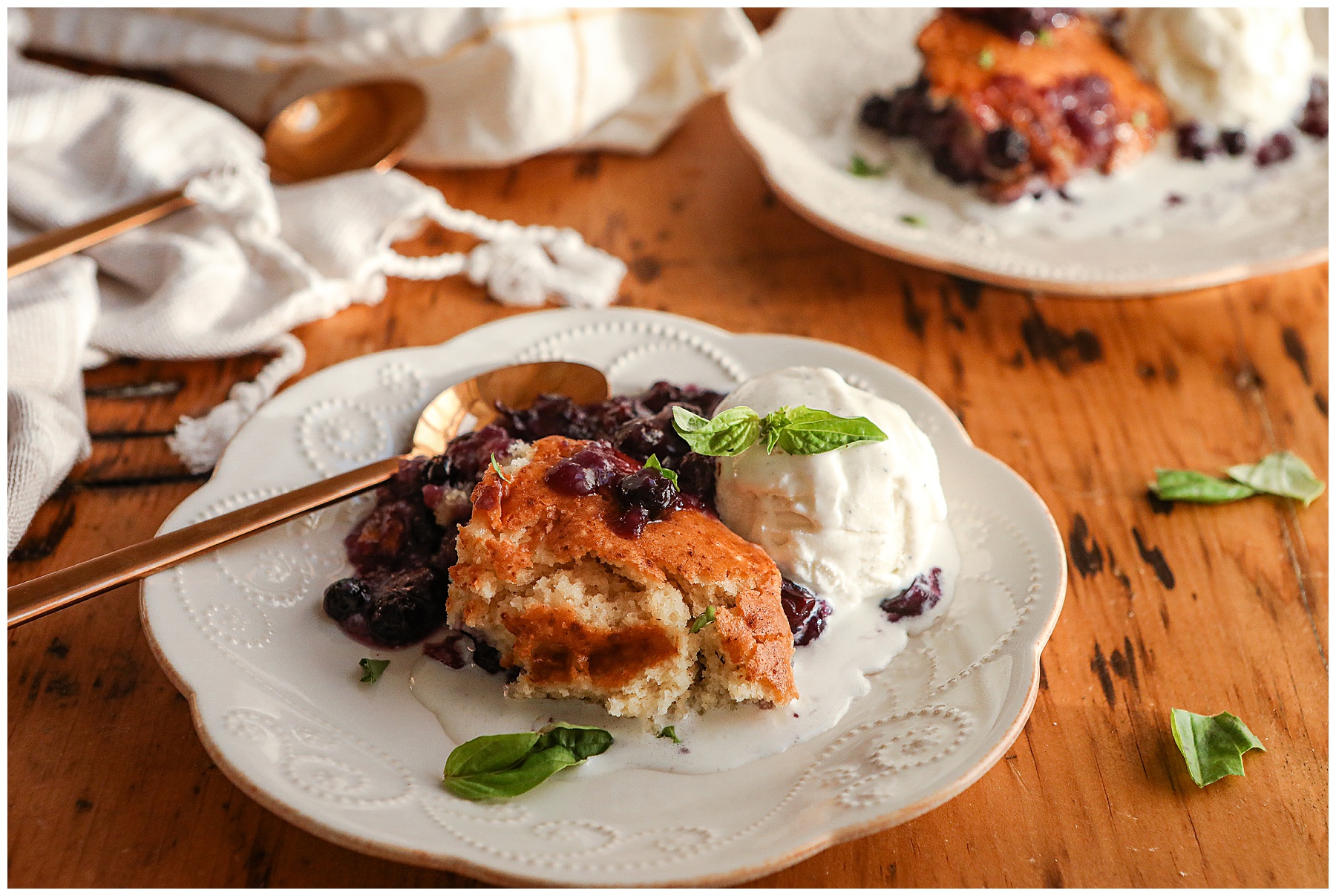 Blueberry Cake Cobbler - Sugar Maple Farmhouse