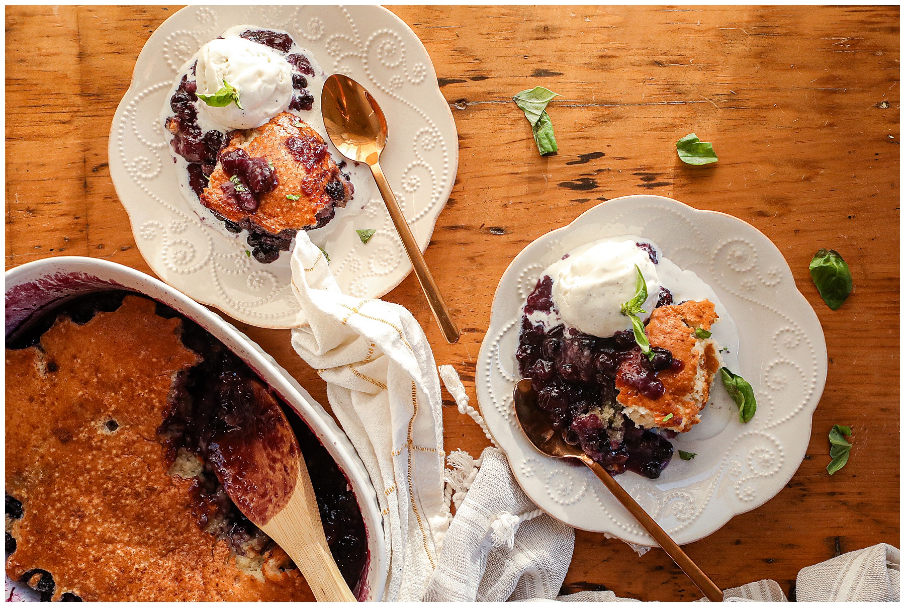 Blueberry Cake Cobbler - Sugar Maple Farmhouse