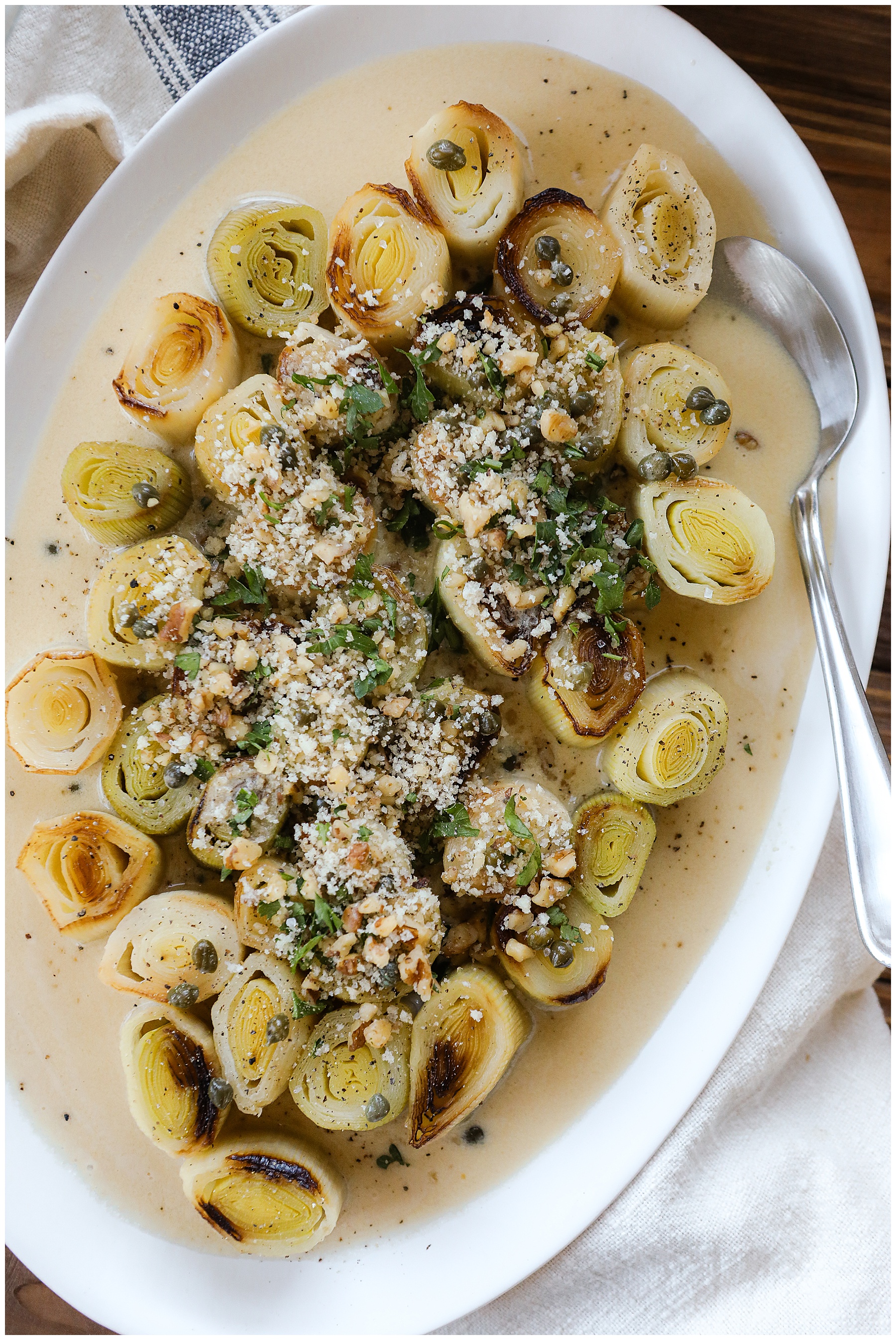 Sugar Maple Farmhouse White Wine French Braised Leeks recipe