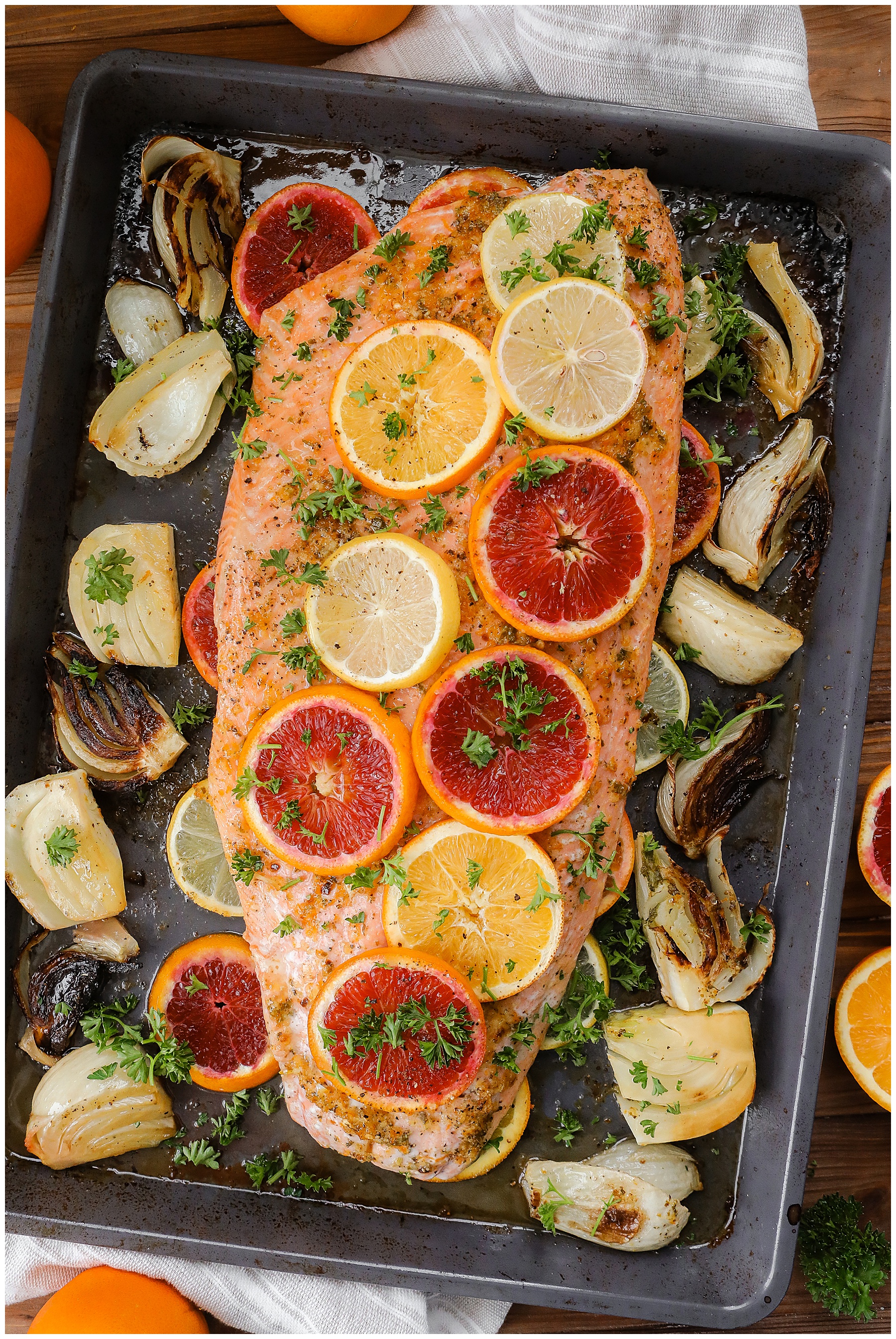 Citrus Salmon with Roasted Fennel - Sugar Maple Farmhouse seafood