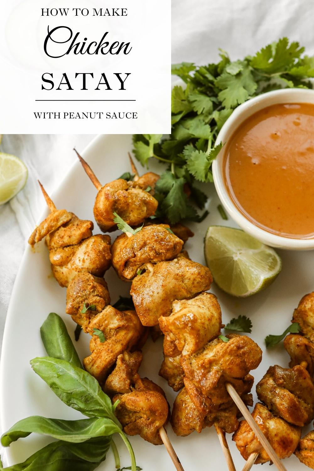Recipe for Chicken Satay with peanut sauce