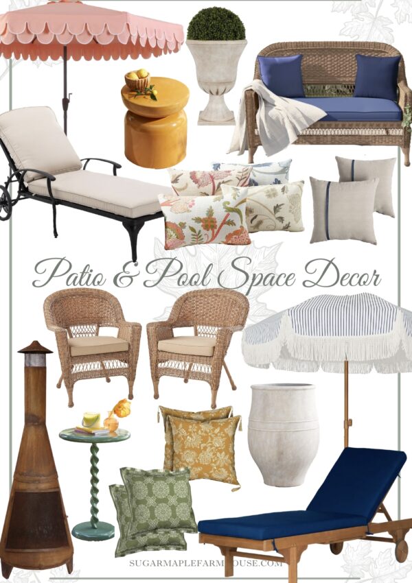 Charming Patio and Pool Space Decor