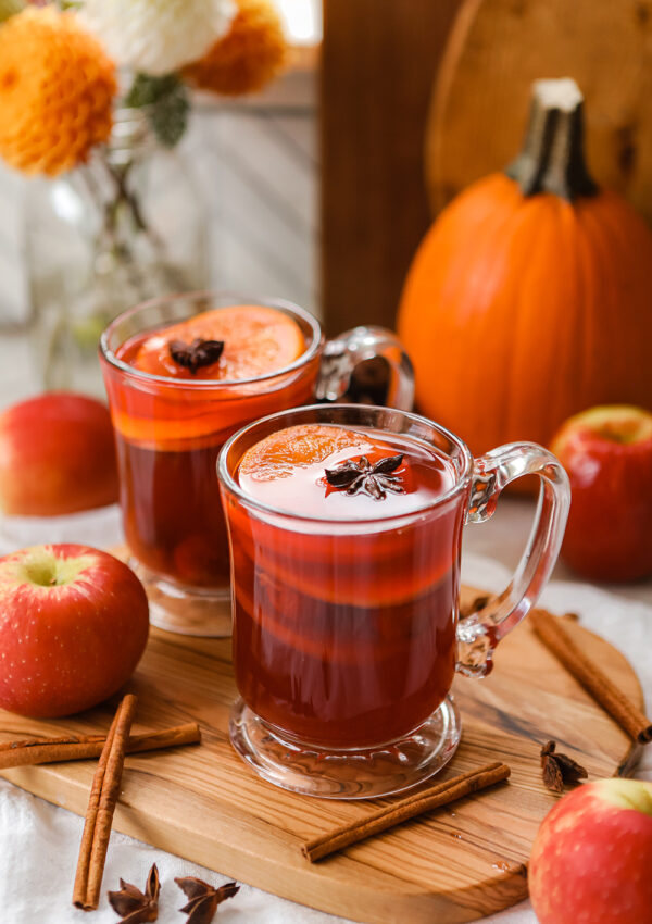 Spiced Apple Cherry Cider in a Slow Cooker