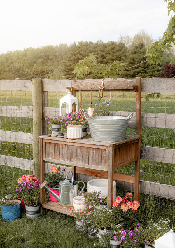 Creating a beautiful and functional potting bench space