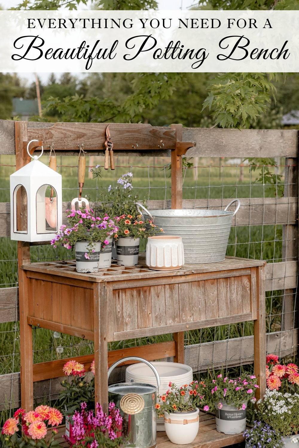 Everything you need for a beautiful potting bench