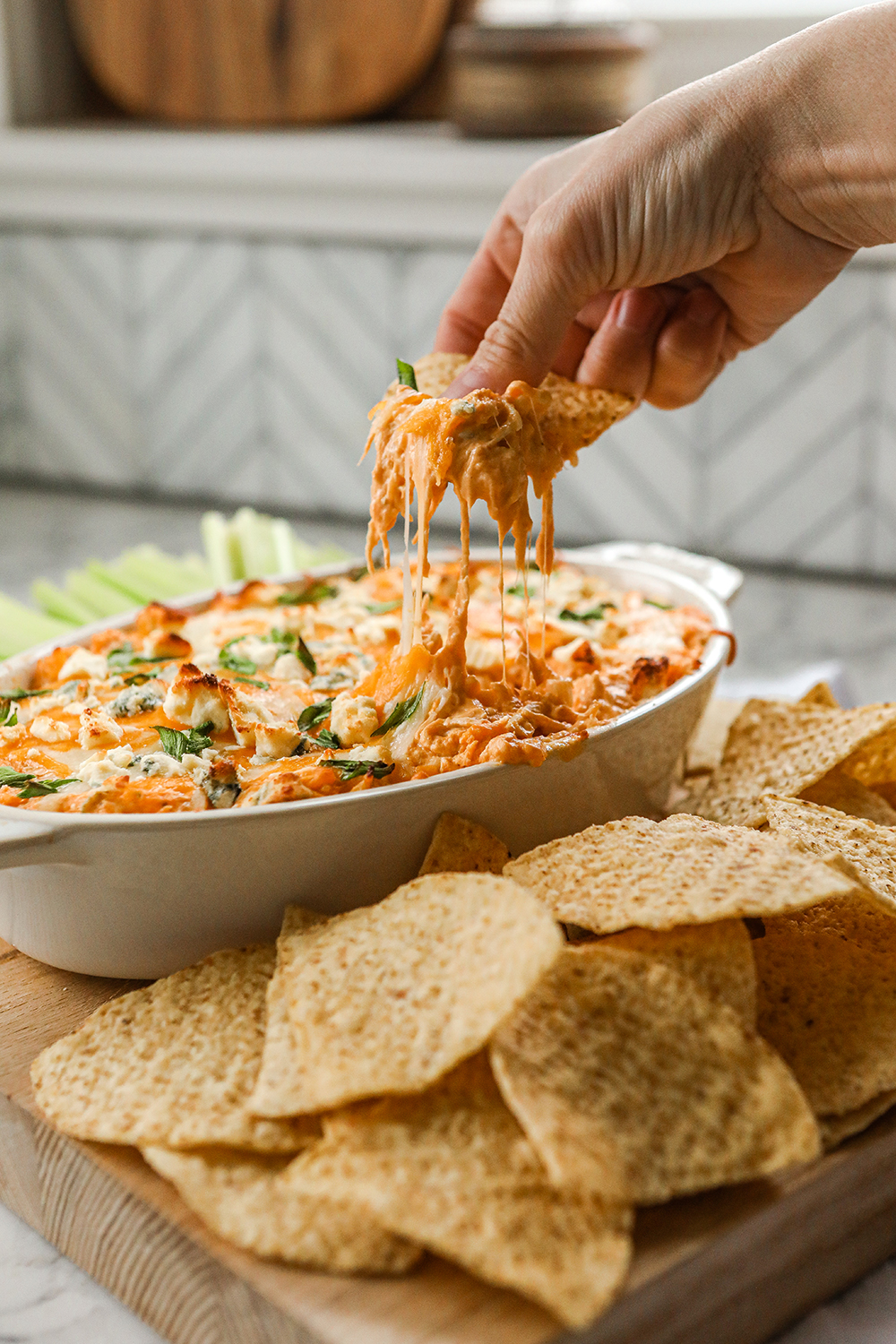 Buffalo Chicken Dip in the Oven