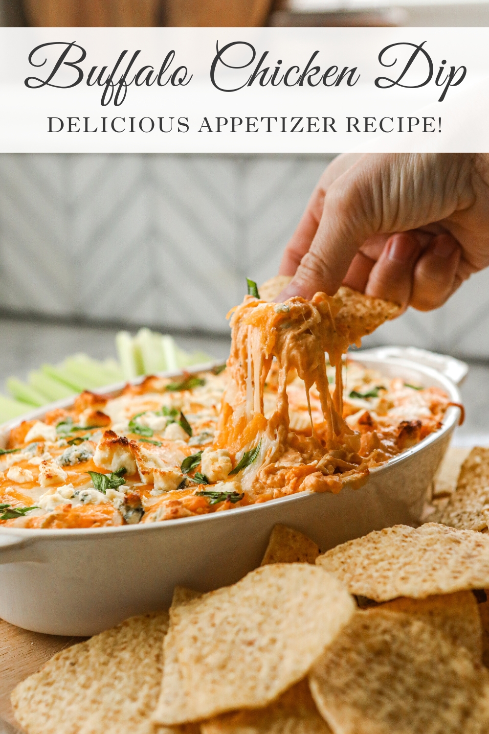 Buffalo Chicken Dip in the oven