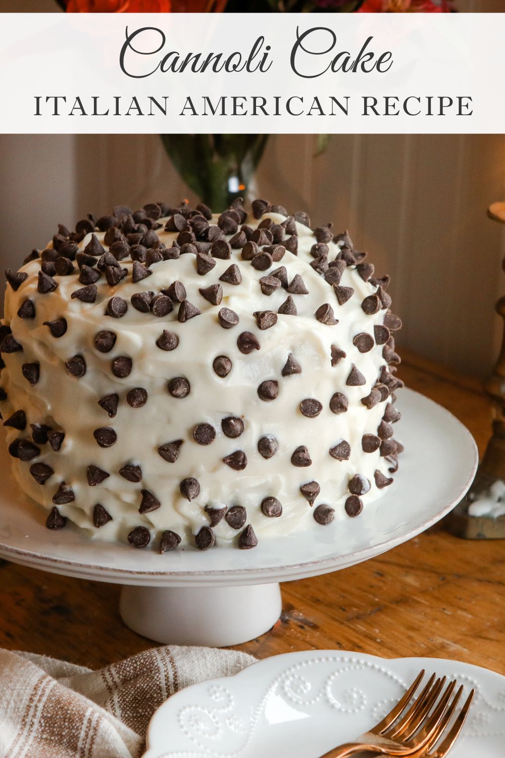 Cannoli Cake recipe - Sugar Maple Farmhouse Italian American dessert recipes