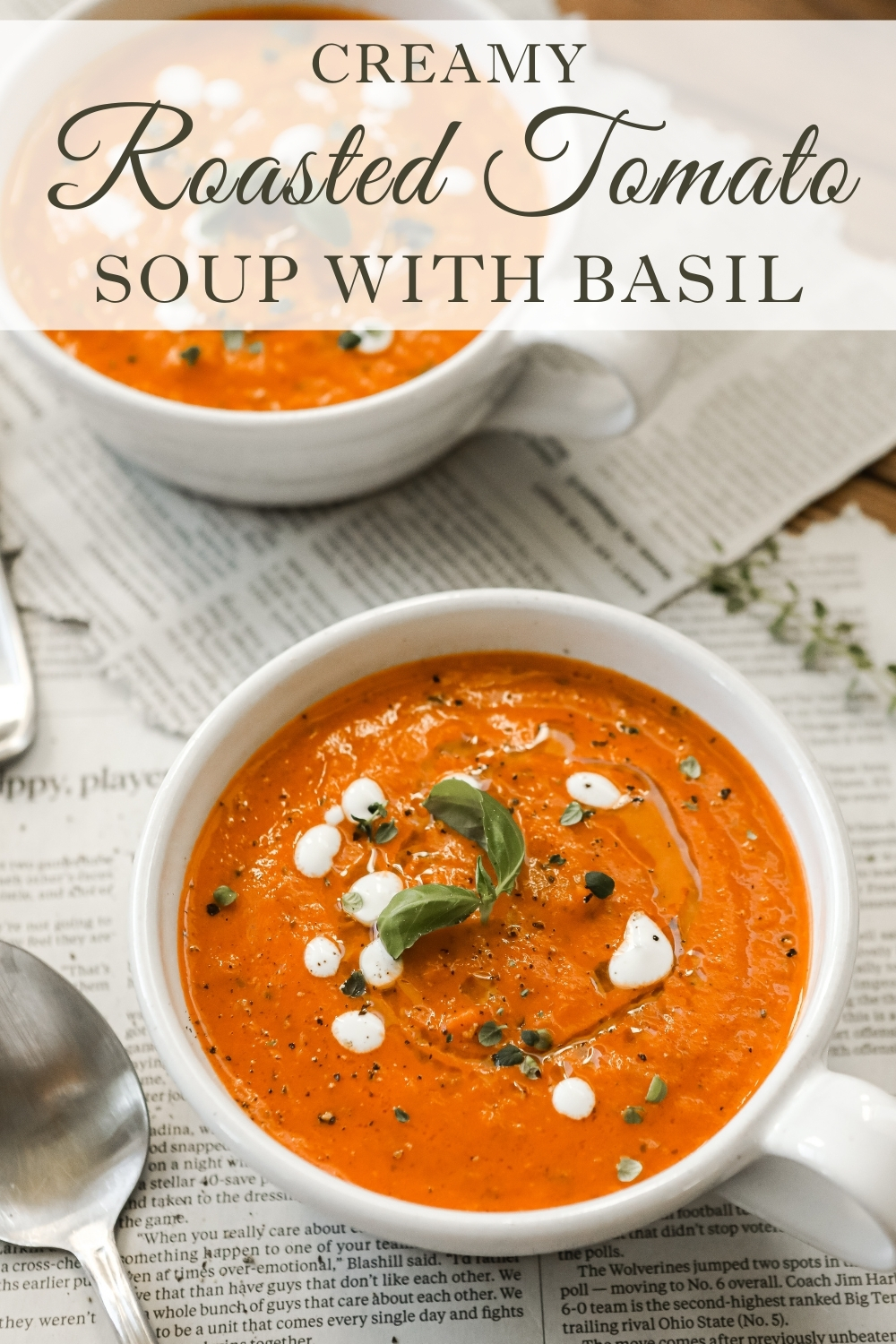 Creamy Tomato Soup with basil