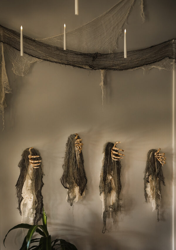 Creepy DIY Halloween Wall Hands