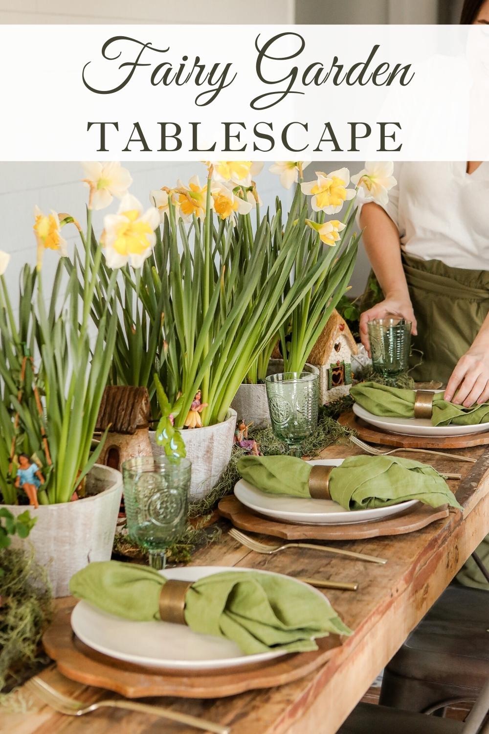 Fairy garden tablescape