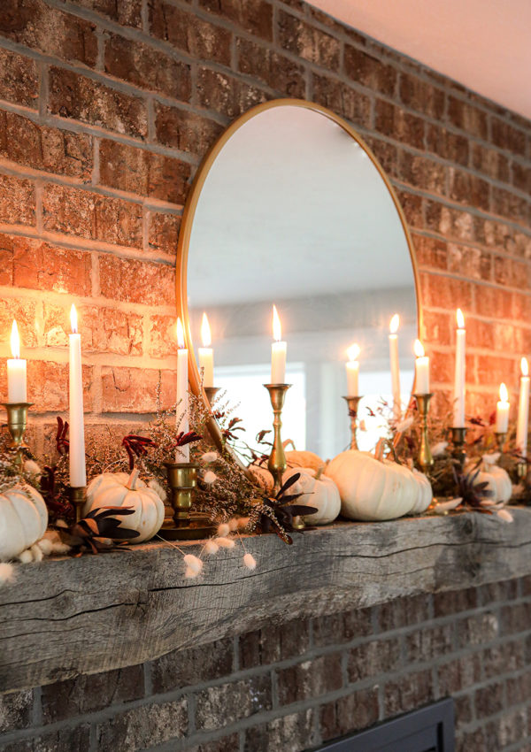 Fall Fireplace Thanksgiving Decor