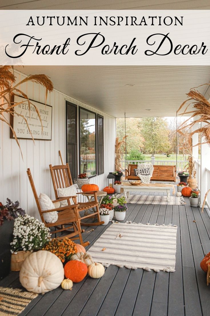 Fall front porch decor and inspiration