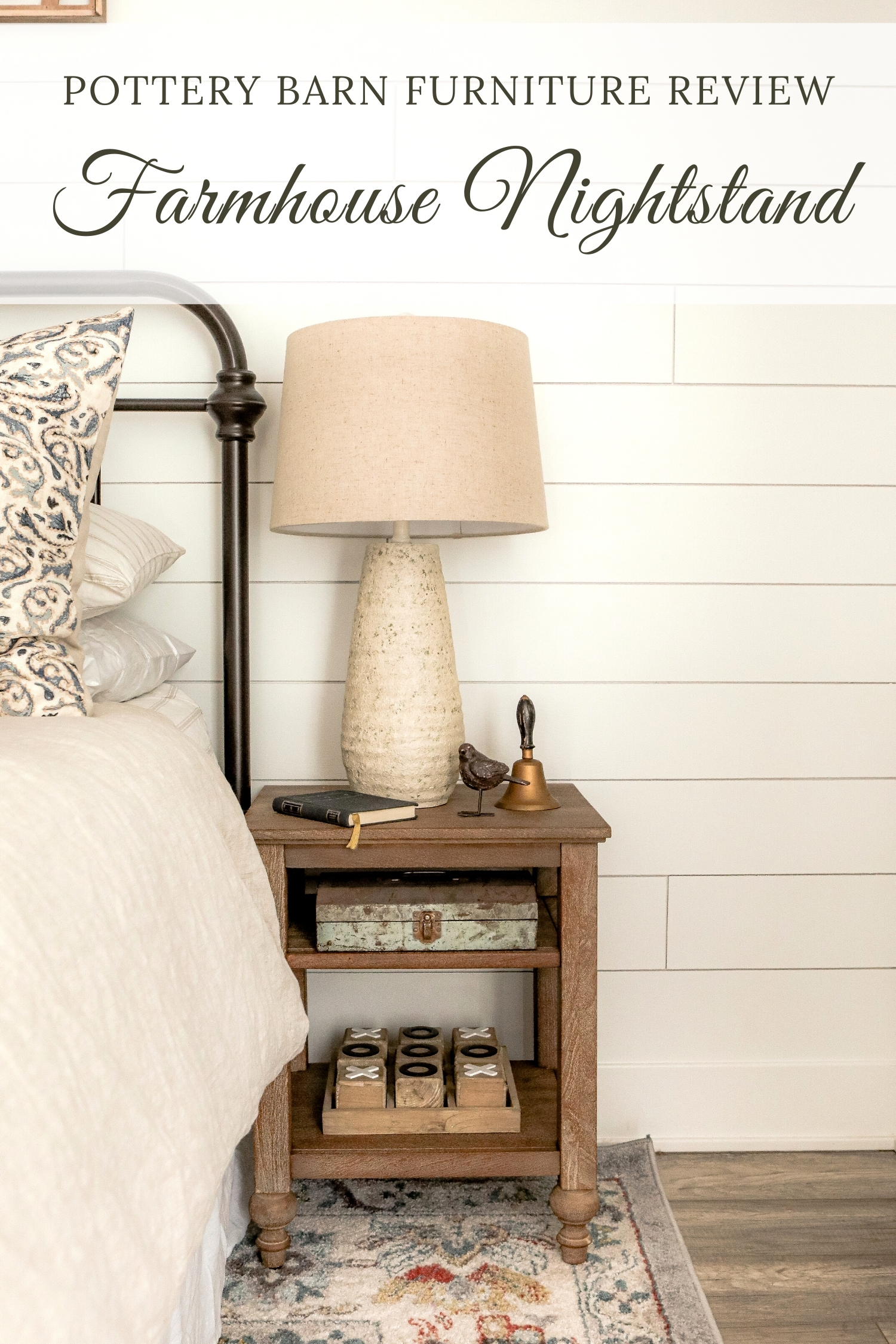 Farmhouse Nightstand Pottery barn furniture Review