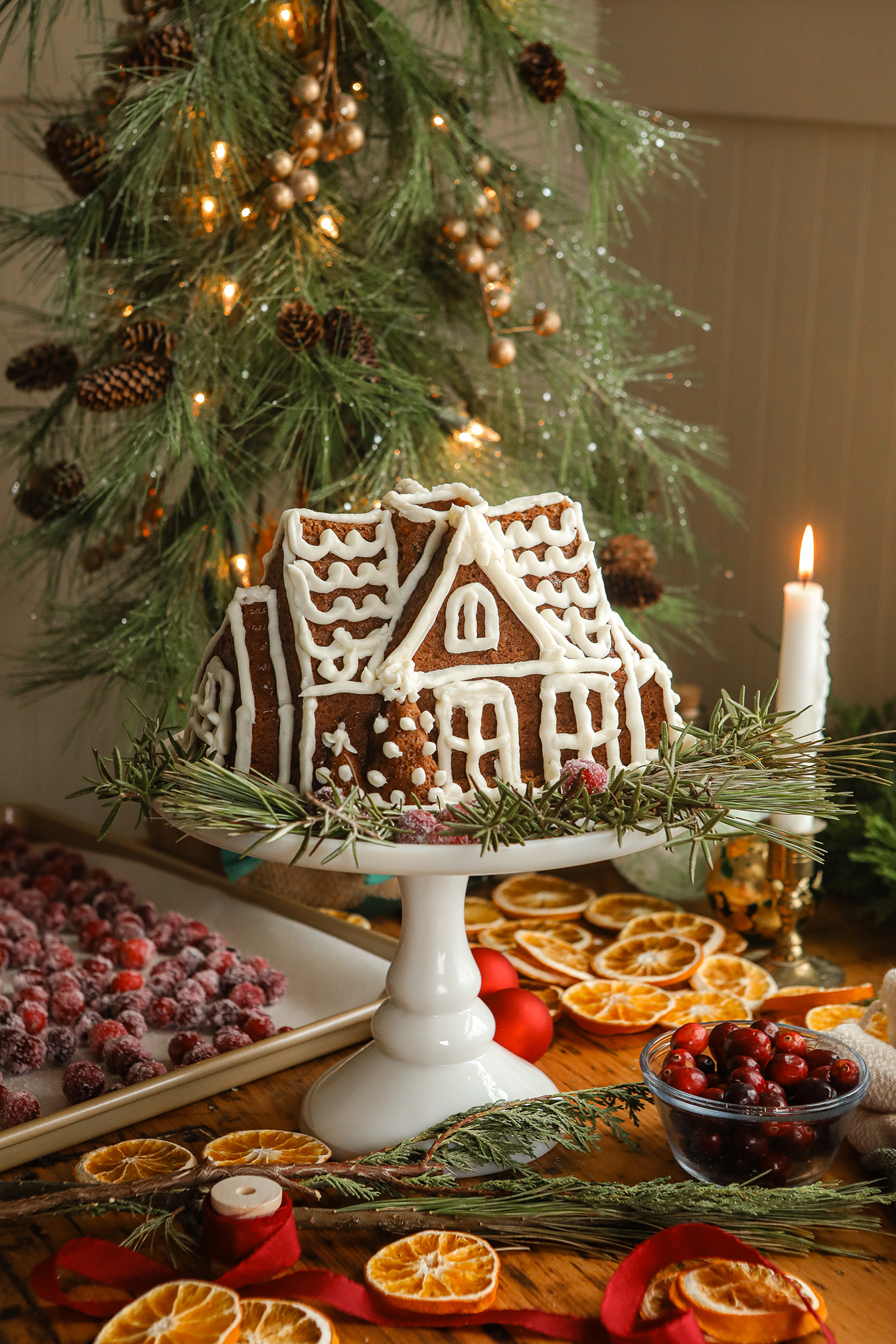 Gingerbread House Cake - Sugar Maple Farmhouse