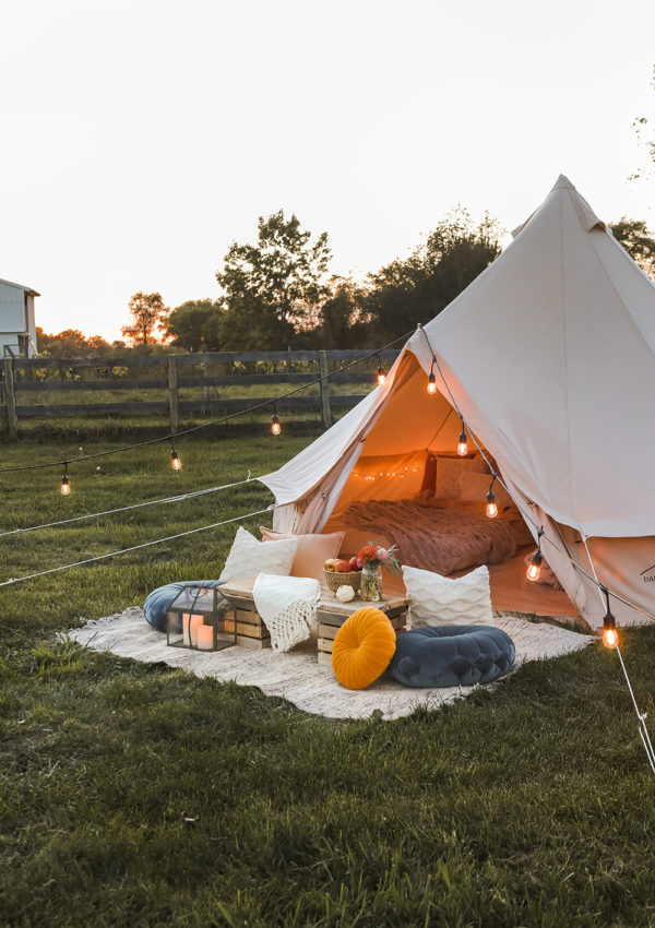 Camping in the backyard & ideas for glamping