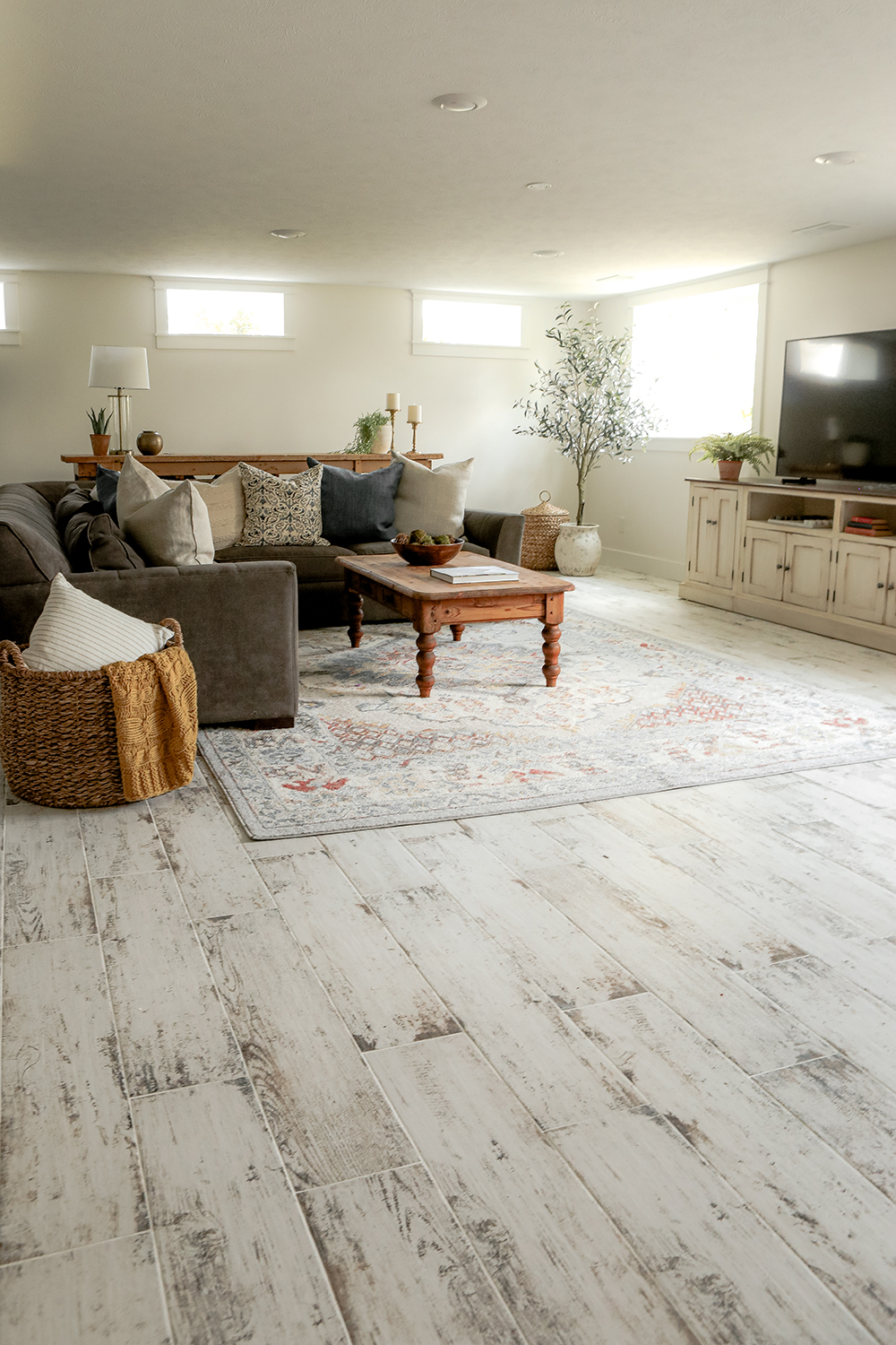 Vintage lace wood look tile review Sugar Maple Farmhouse