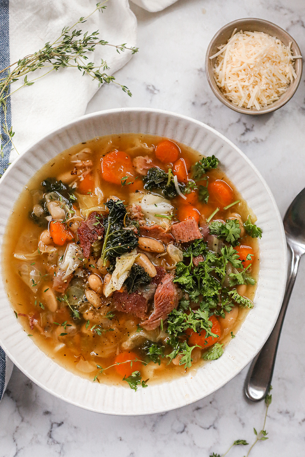 The Best Ham Bone Soup recipe Sugar Maple Farmhouse