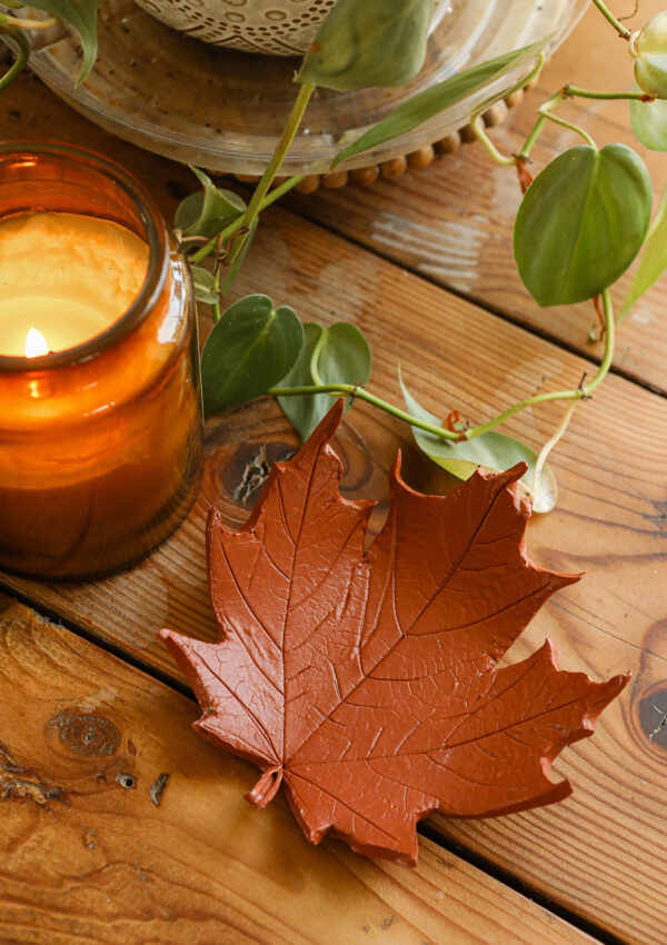DIY Clay Leaf Trinket Dish