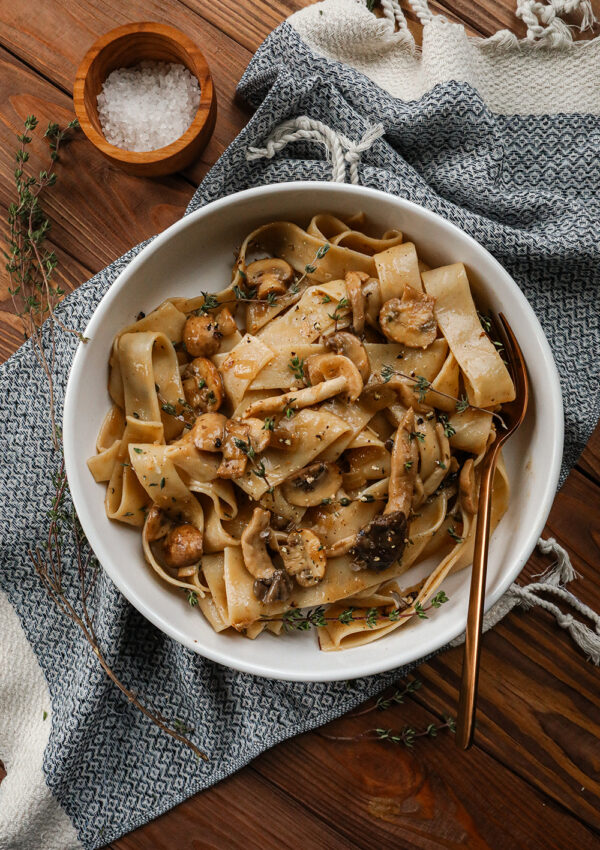 Caramelized Wild Mushroom Pappardelle pasta recipe
