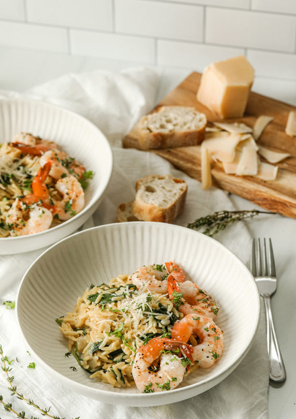 Parmesan and Spinach Orzo Pasta recipe