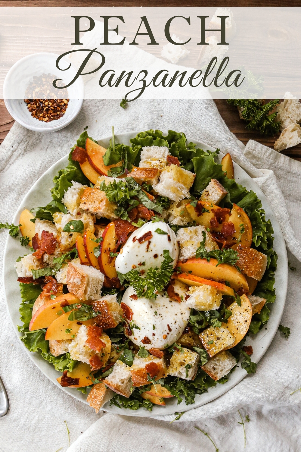 Peach Panzanella Salad recipe