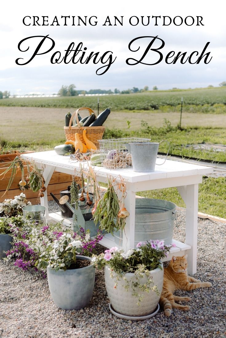 outdoor potting bench