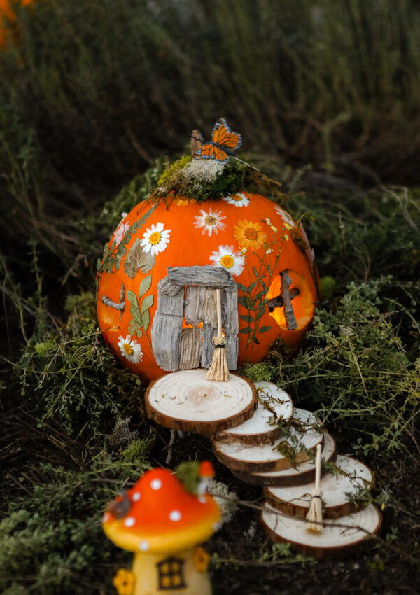 DIY Pumpkin Fairy Houses