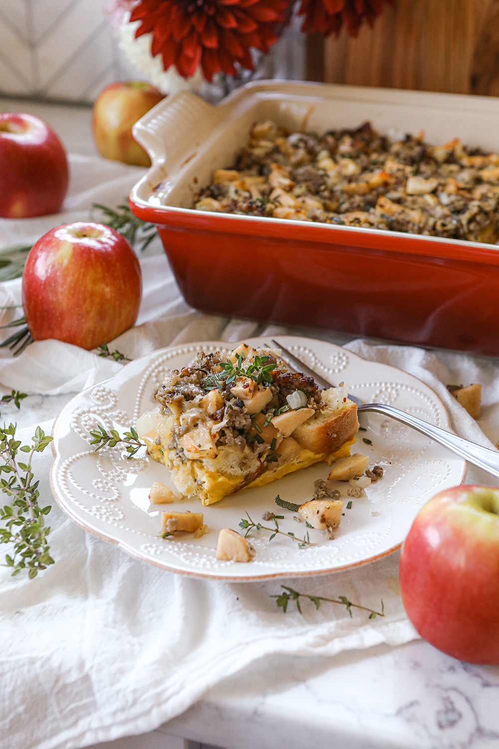 Apple and Sausage Breakfast Casserole Sugar Maple Farmhouse